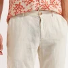Cala 1789 Bermuda en lin Beige Xavier Lindye Outlet
