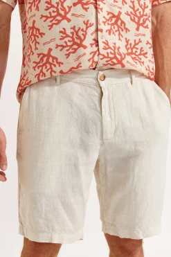 Cala 1789 Bermuda en lin Beige Xavier Lindye Outlet