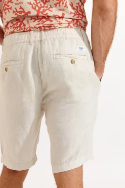 Cala 1789 Bermuda en lin Beige Xavier Lindye Outlet