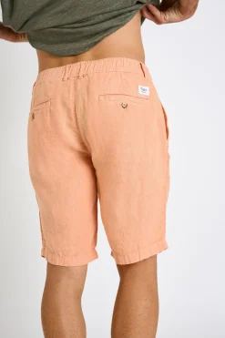 Cala 1789 Bermuda en lin corail XAVIER LINDYE Discount