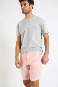 Cala 1789 Bermuda en lin rose XAVIER LINDYE New