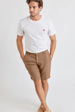 Cala 1789 Bermuda en lin taupe XAVIER LINDYE Online