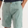 Cala 1789 Bermuda en lin vert d'eau XAVIER LINDYE Fashion