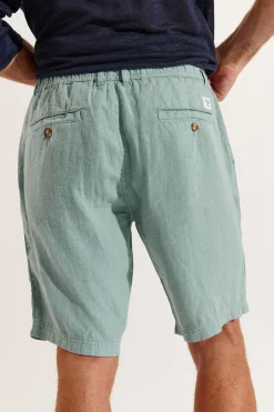 Cala 1789 Bermuda en lin vert d'eau XAVIER LINDYE Fashion