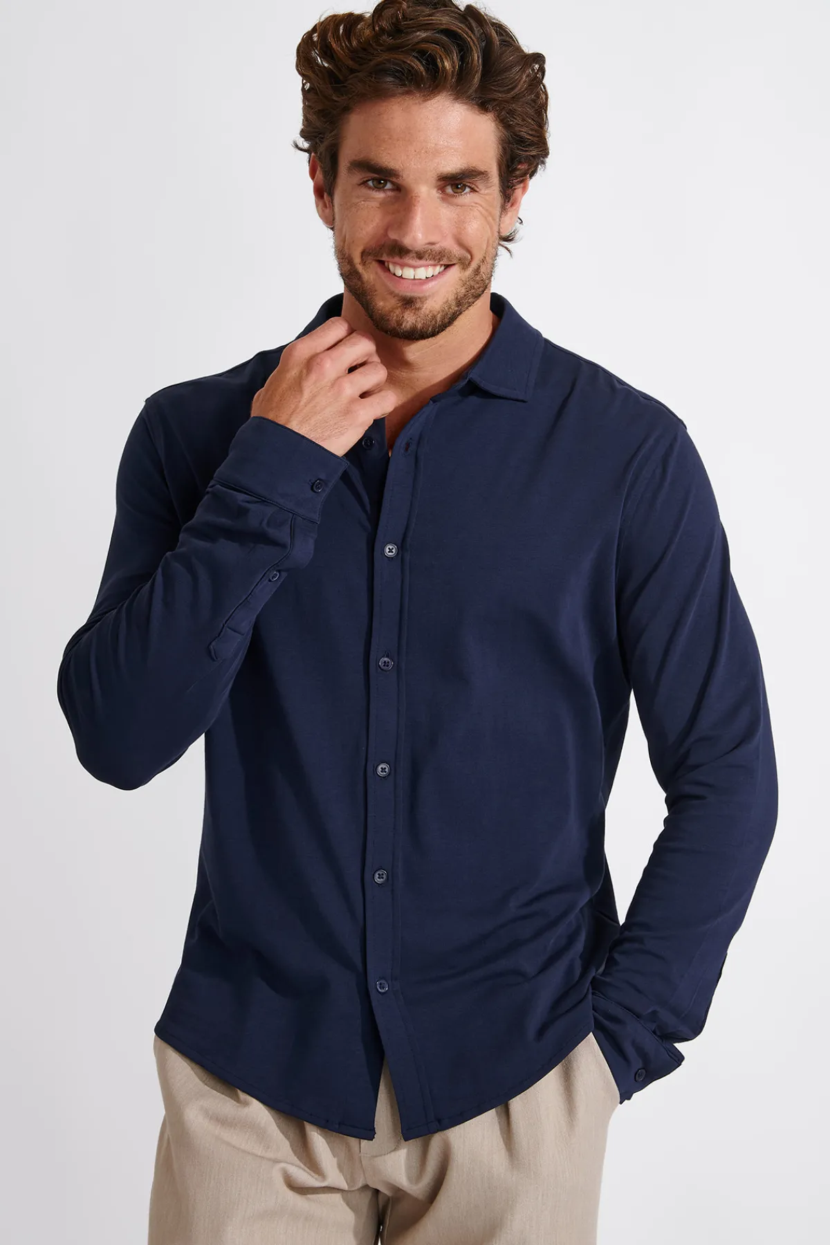 Cala 1789 Chemise bleu marine FAUST TERZO Fashion