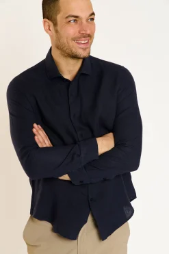 Cala 1789 Chemise bleu marine QUENTIN PISE matière coton New
