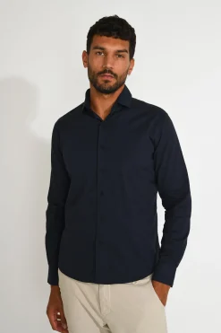 Cala 1789 Chemise bleu marine QUENTIN CARARE Sale