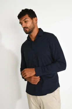 Cala 1789 Chemise bleu marine QUENTIN CARARE Sale