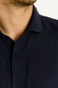 Cala 1789 Chemise bleu marine QUENTIN PISE matière coton New