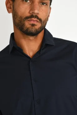 Cala 1789 Chemise bleu marine QUENTIN CARARE Sale