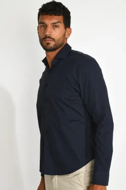 Cala 1789 Chemise bleu marine QUENTIN CARARE Sale