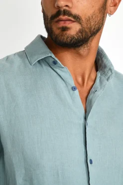 Cala 1789 Chemise bleu QUENTIN PISE matière coton Best