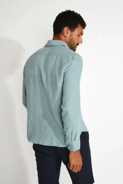 Cala 1789 Chemise bleu QUENTIN PISE matière coton Best