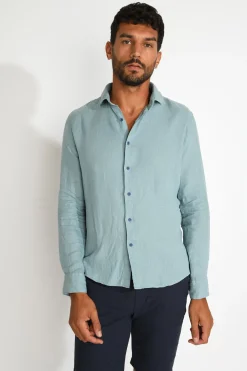 Cala 1789 Chemise bleu QUENTIN PISE matière coton Best