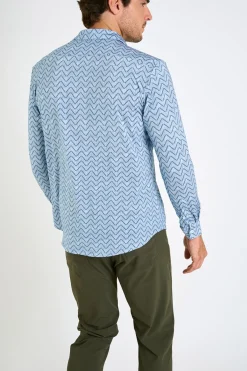 Cala 1789 Chemise bleue homme ALAIN TIVOLI Discount
