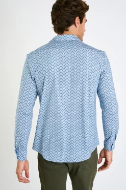 Cala 1789 Chemise bleue homme ALAIN TIVOLI Discount