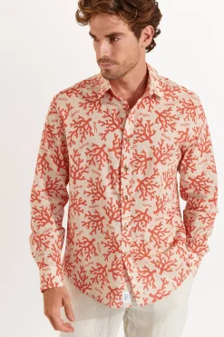 Cala 1789 Chemise corail ALAIN AGORA Outlet