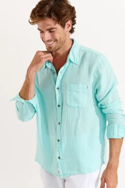 Cala 1789 Chemise en lin eaux CHEMISEML LINDYE Hot