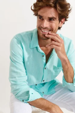 Cala 1789 Chemise en lin eaux CHEMISEML LINDYE Hot