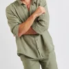 Cala 1789 Chemise en lin kaki CHEMISEML LINDYE Best