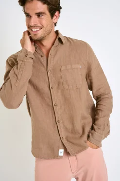 Cala 1789 Chemise en lin taupe CHEMISEML LINDYE Online
