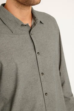Cala 1789 CHEMISE MANCHES LONGUES GRISE ALAIN NAPOLI Discount