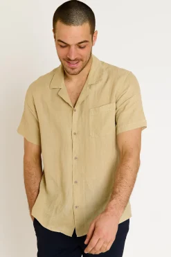 Cala 1789 Chemise sable manches courtes ALEXIS PISE Clearance
