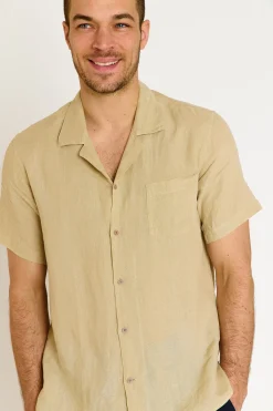 Cala 1789 Chemise sable manches courtes ALEXIS PISE Clearance