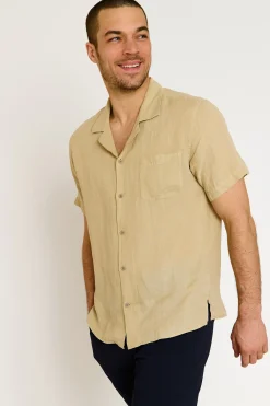Cala 1789 Chemise sable manches courtes ALEXIS PISE Clearance