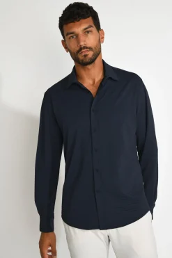 Cala 1789 Chemise technique bleu marine JEAN TRIESTE Best
