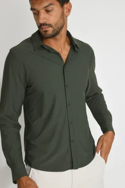 Cala 1789 Chemise vert sapin technique JEAN BAIABLUE Best
