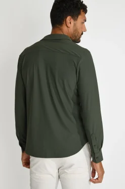 Cala 1789 Chemise vert sapin technique JEAN BAIABLUE Best
