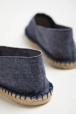Cala 1789 Espadrilles en toile Bleu Jean - Made in France CLASSIQUE UNI Outlet