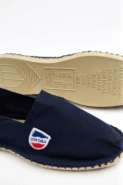 Cala 1789 Espadrilles en toile Bleu Marine - Made in France CLASSIQUE UNI Clearance