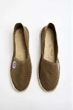 Cala 1789 Espadrilles en toile Kaki - Made in France CLASSIQUE UNI Fashion