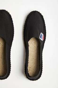 Cala 1789 Espadrilles en toile Noire - Made in France CLASSIQUE UNI Clearance
