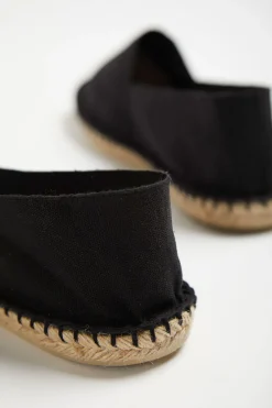 Cala 1789 Espadrilles en toile Noire - Made in France CLASSIQUE UNI Clearance