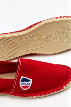 Cala 1789 Espadrilles en toile Rouge CLASSIQUE UNI Discount