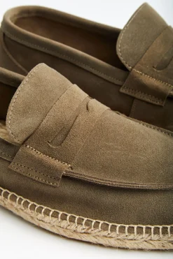 Cala 1789 Espadrilles Mocassin Cuir Marina Kaki MARINA LEATHER Best