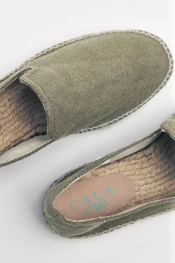 Cala 1789 Espadrilles Slip On Kaki SLIPON COTON Hot