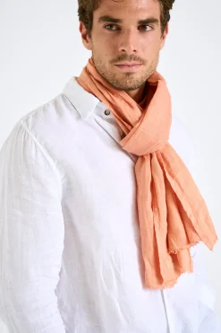 Cala 1789 Foulard en lin corail ELIAS LINDYE Best