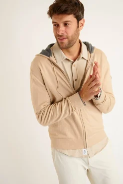 Cala 1789 Gilet à capuche beige Luca MONZA Best