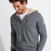 Cala 1789 Gilet à capuche gris chiné Luca MONZA New