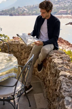 Cala 1789 Gilet à col montant bleu marine GABIE TRAPANI Discount