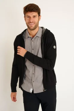 Cala 1789 GILET A CAPUCHE NOIR LUCA MONZA Hot
