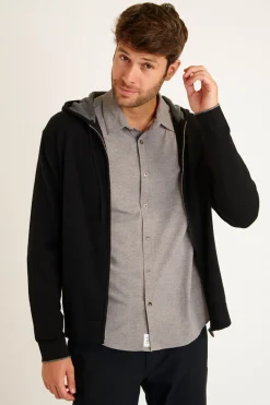 Cala 1789 GILET A CAPUCHE NOIR LUCA MONZA Hot