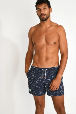 Cala 1789 Maillot de bain homme bleu marine imprimé Online