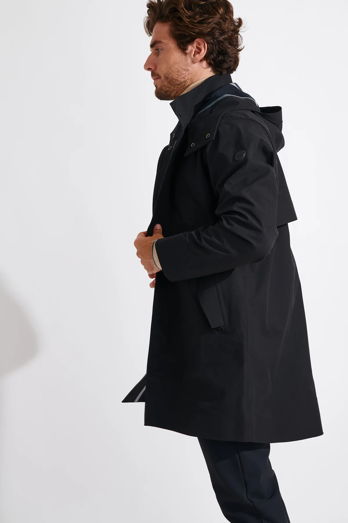 Cala 1789 Manteau imperméable noir LOUIS TELLARO Fashion