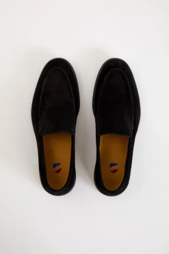 Cala 1789 Mocassin en cuir noir RIMINI HARBOR Discount