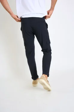Cala 1789 Pantalon bleu marine stretch CONOR LESCADA Discount